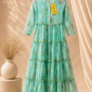 Aqua Blue Long Kurti